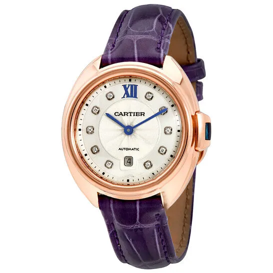 Watches JMS always Original Cartier Cle 18kt Rose Gold Automatic Flinque Sunray Dial Ladies Watch WJCL0031 Watches JMS always Original Cartier Cle 18kt Rose Gold Automatic Flinque Sunray Dial Ladies Watch WJCL0031