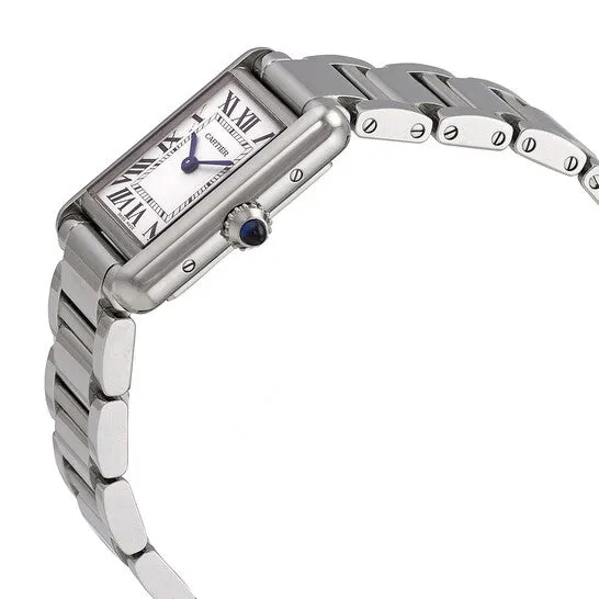 Watches JMS always Original Cartier Tank Quartz Silver Dial Ladies Watch WSTA0051