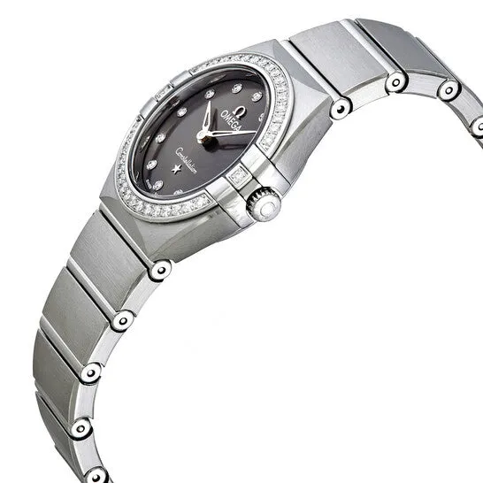 Watches JMS always Original Omega Constellation Manhattan Quartz Diamond Grey Dial Ladies Watch 13115256056001 Watches JMS always Original Omega Constellation Manhattan Quartz Diamond Grey Dial Ladies Watch 13115256056001