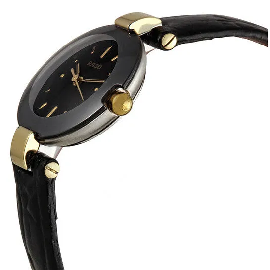Watches JMS always Original Rado Coupole Black Dial Ceramic Case Ladies Watch R22829155
