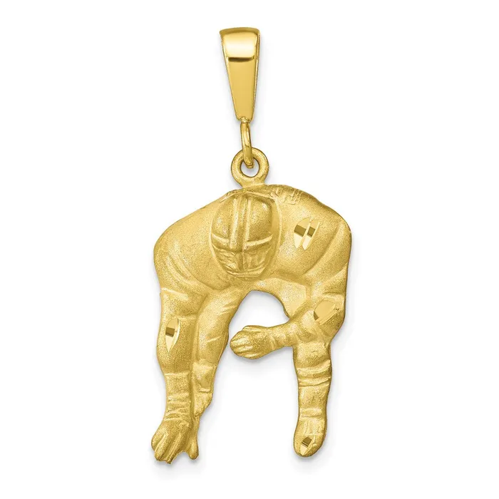 10K Football Charm TreasureFineJewelers Charm Necklaces