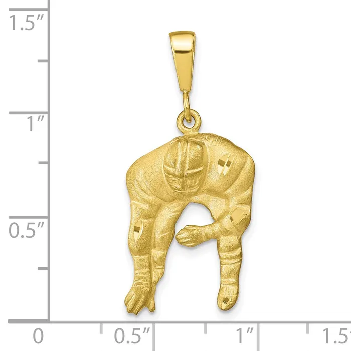 10K Football Charm TreasureFineJewelers Charm Necklaces