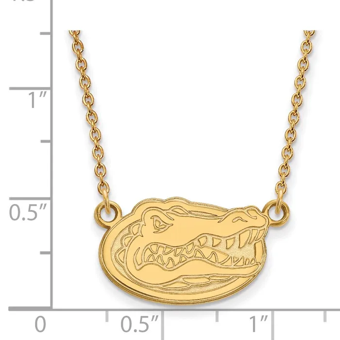 10k Gold University of Florida Small Pendant Necklace TreasureFineJewelers Necklaces