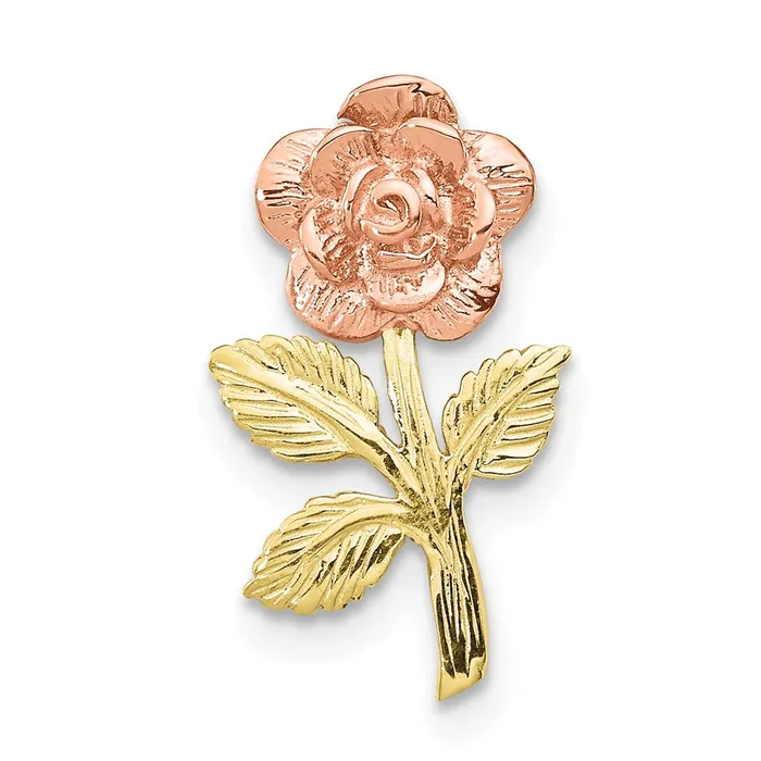 10K Twotone Rose Flower Slide TreasureFineJewelers Rings