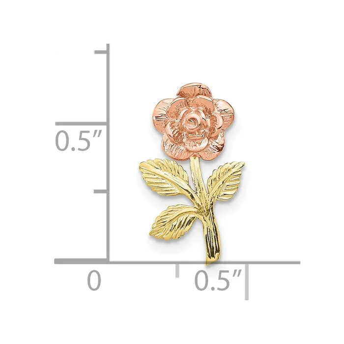 10K Twotone Rose Flower Slide TreasureFineJewelers Rings