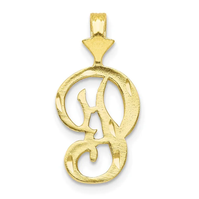10k Yellow Gold Initial P Pendant TreasureFineJewelers Necklaces