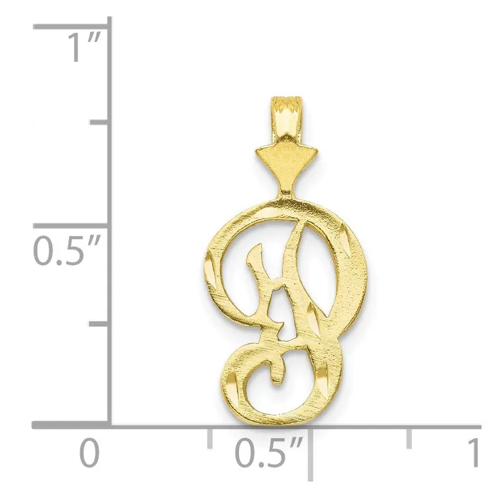 10k Yellow Gold Initial P Pendant TreasureFineJewelers Necklaces