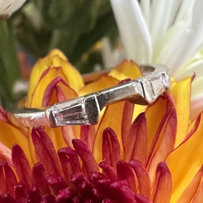 14 Karat White Gold Diamond Wedding Band 20002626 ONeills Estate Jewelry Rings