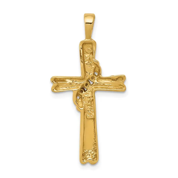 14k AA Diamond Cross Pendant TreasureFineJewelers Necklaces