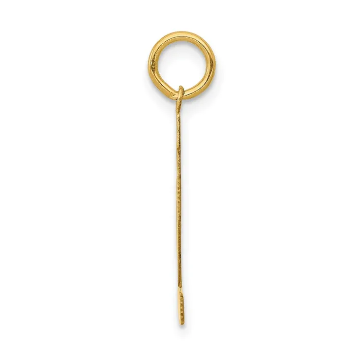 14k Medium Polished Number 12 Charm TreasureFineJewelers Charm Necklaces