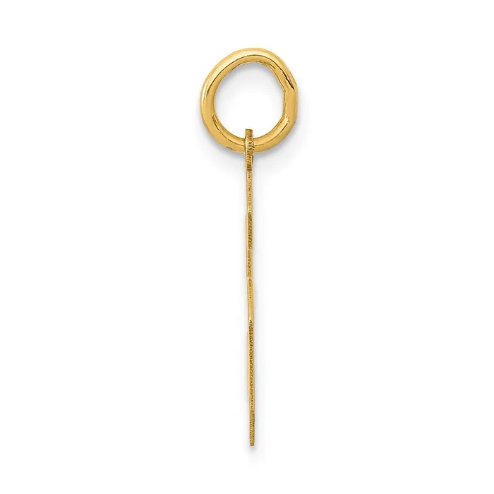 14k Medium Polished Number 6 Charm TreasureFineJewelers Charm Necklaces