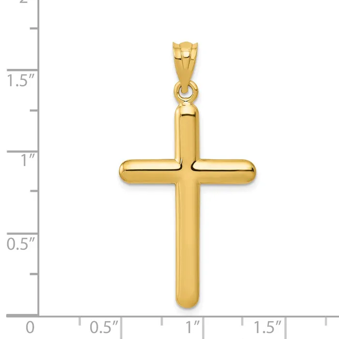 14k Polished Cross Pendant TreasureFineJewelers Necklaces