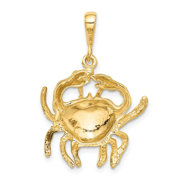 14k Satin Diamondcut Cancer Zodiac Charm TreasureFineJewelers Charm Necklaces