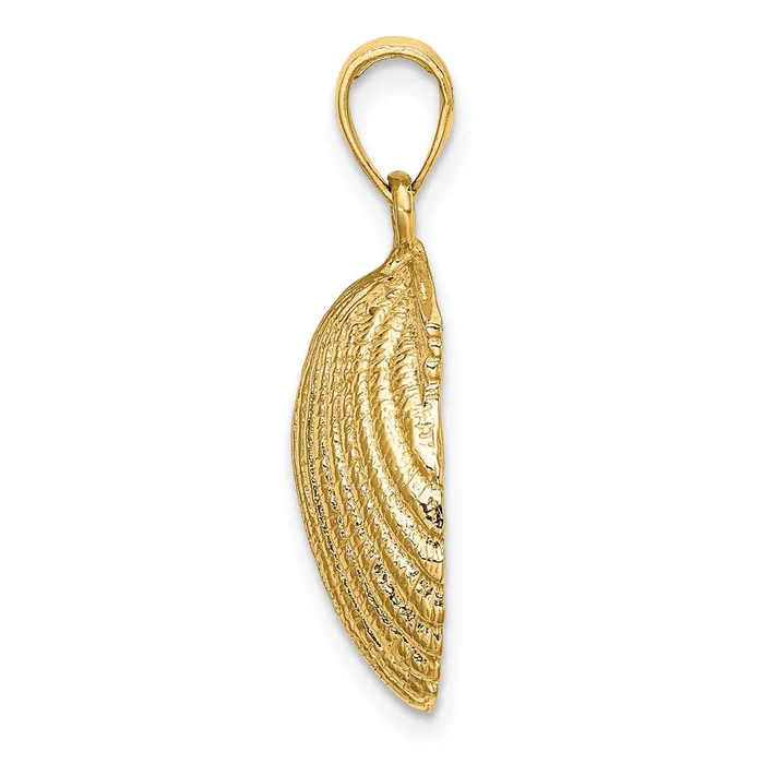 14K Scallop Shell Charm TreasureFineJewelers Charm Necklaces