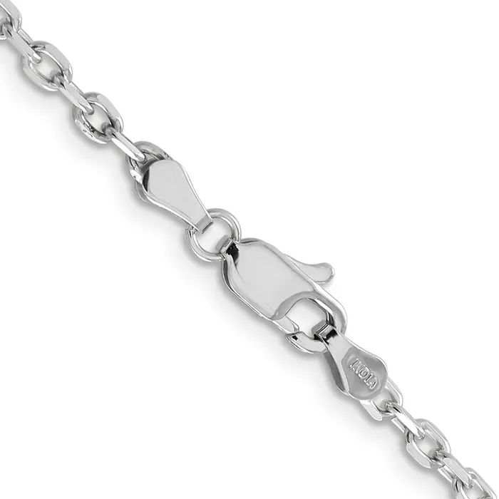 14k WG 3mm DC Round Open Link Cable Chain TreasureFineJewelers Rings
