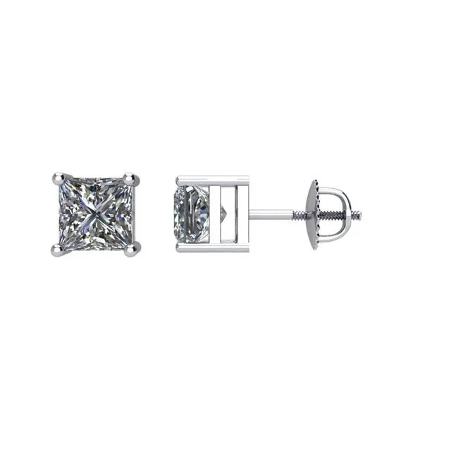 14K White 1 CTW Diamond Earrings TreasureFineJewelers Earrings