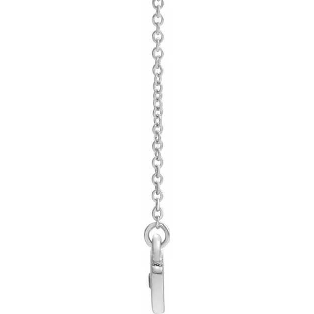 14K White Blue Sapphire Heart 16 Necklace TreasureFineJewelers Necklaces