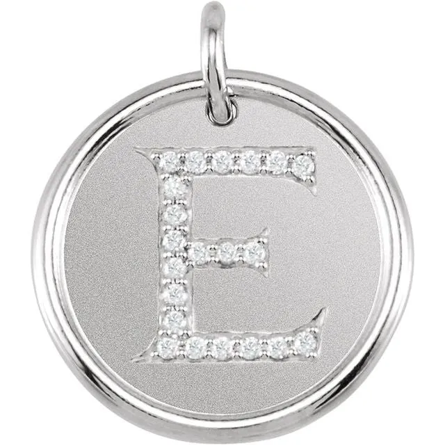 14K White Gold 110 CTW Natural Diamond Initial E Pendant TreasureFineJewelers Necklaces 14K White Gold 110 CTW Natural Diamond Initial E Pendant TreasureFineJewelers Necklaces