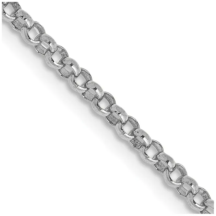 14k White Gold 155mm Rolo Pendant Chain TreasureFineJewelers Necklaces