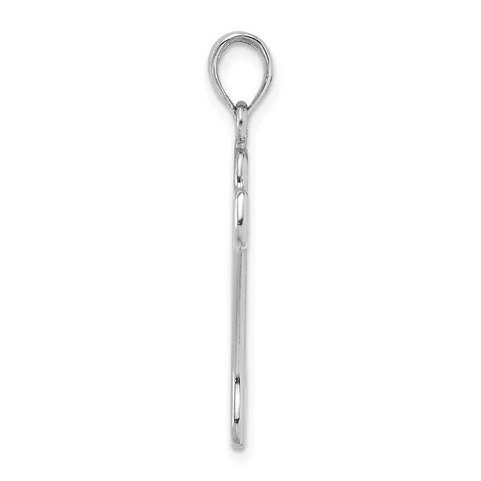 14K White Gold CutOut Polished Dog Bone Charm TreasureFineJewelers Charm Necklaces