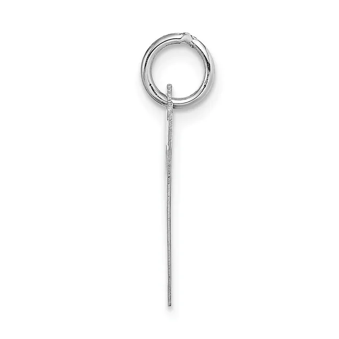 14k White Gold Large Script Letter T Initial Charm TreasureFineJewelers Charm Necklaces