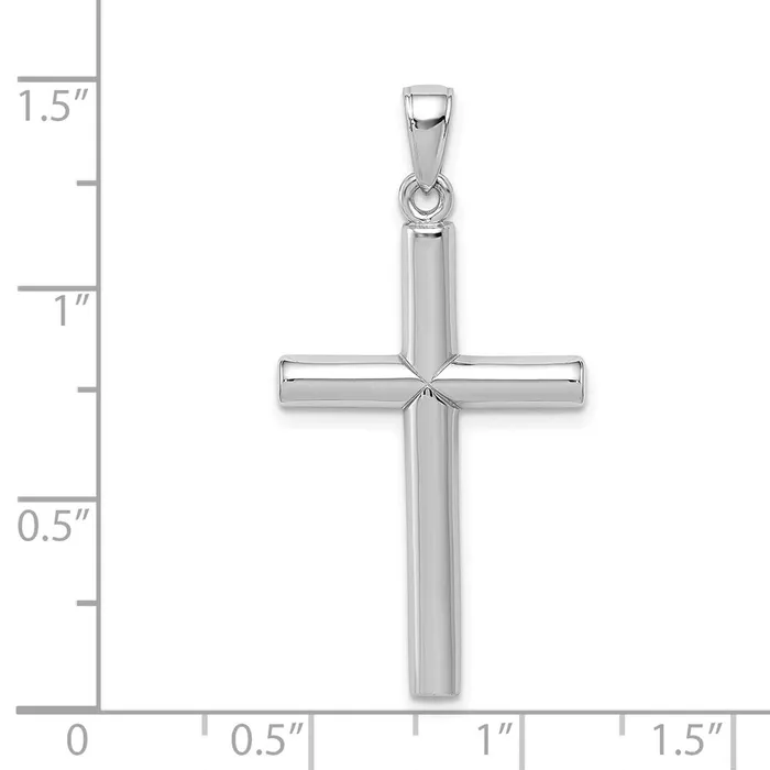 14k White Gold Polished Cross Pendant TreasureFineJewelers Necklaces
