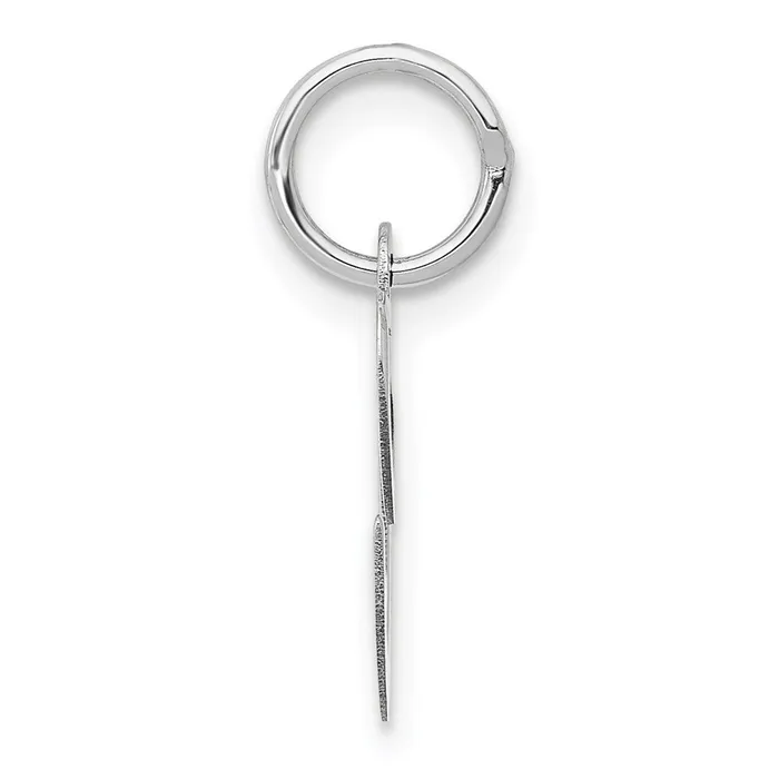 14k White Gold Small Fancy Script Letter C Initial Charm TreasureFineJewelers Charm Necklaces