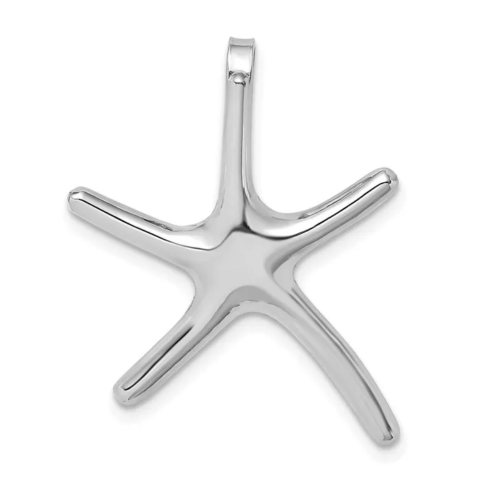 14K White Gold Starfish Chain Slide TreasureFineJewelers Necklaces