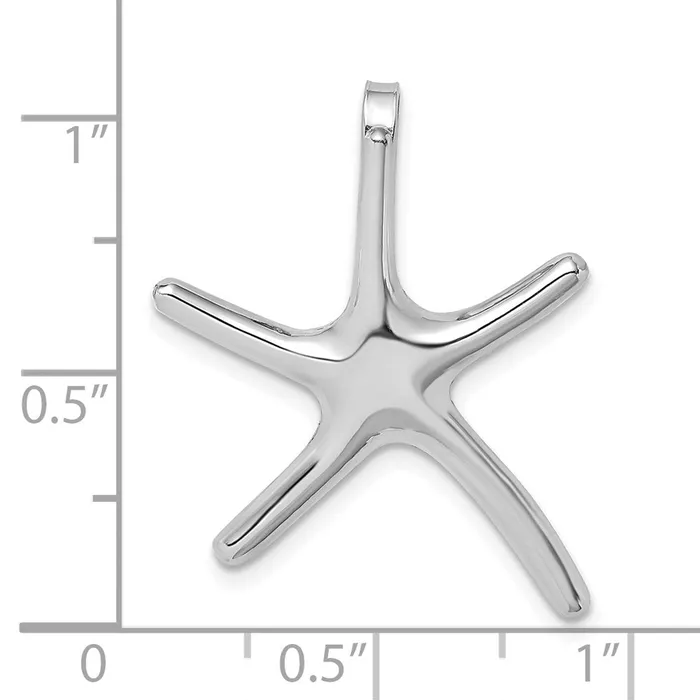 14K White Gold Starfish Chain Slide TreasureFineJewelers Necklaces