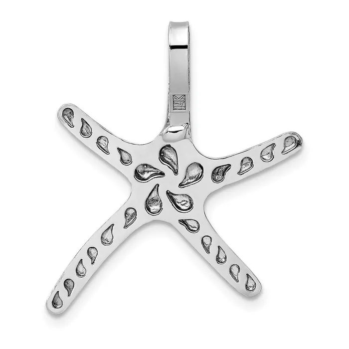 14K White Gold Starfish Chain Slide TreasureFineJewelers Necklaces