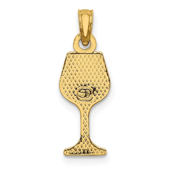 14K Wine Glass Charm TreasureFineJewelers Charm Necklaces