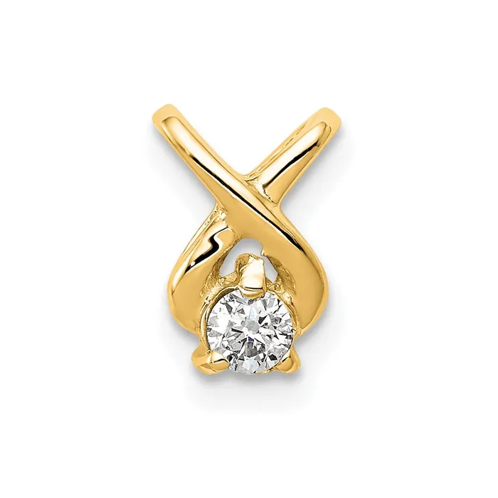 14k Yellow Gold 29mm AA Diamond Chain Slide TreasureFineJewelers PreStyled Sets 14k Yellow Gold 29mm AA Diamond Chain Slide TreasureFineJewelers PreStyled Sets