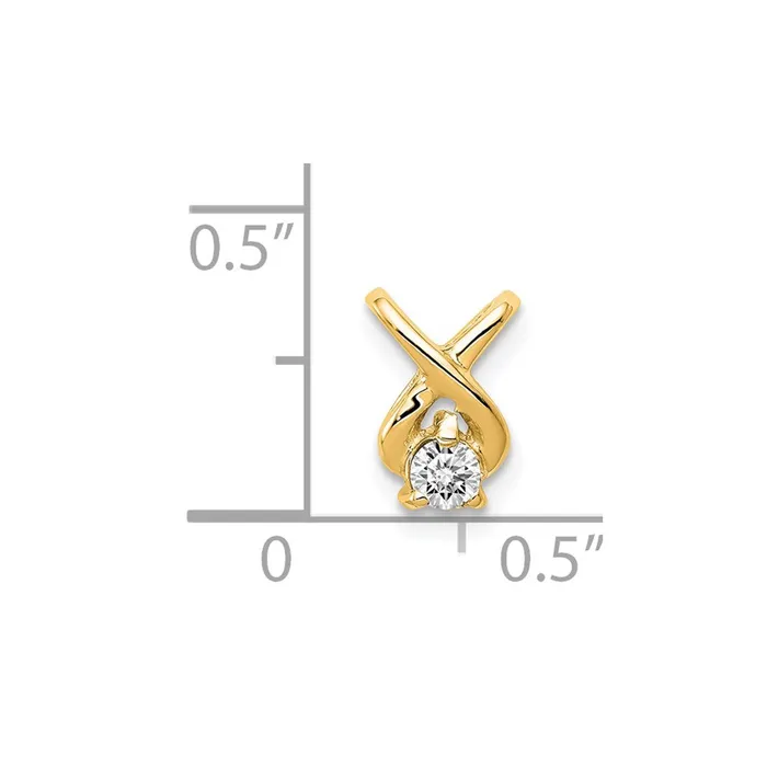 14k Yellow Gold 29mm AA Diamond Chain Slide TreasureFineJewelers PreStyled Sets