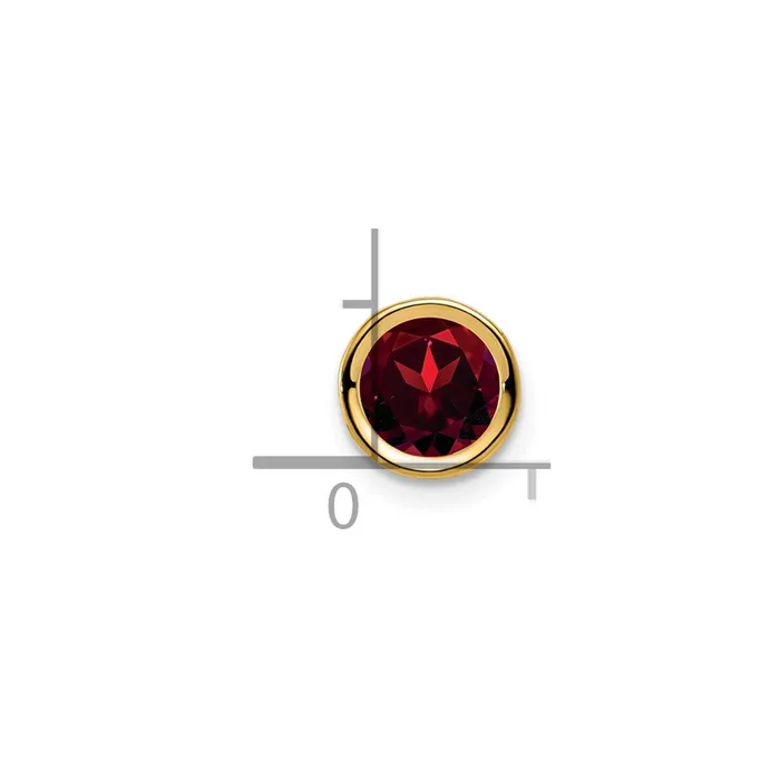 14k Yellow Gold 6mm Garnet bezel pendant TreasureFineJewelers PreStyled Sets