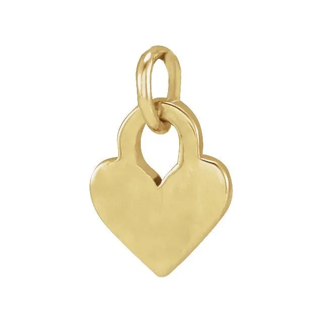 14K Yellow Gold 79x49 mm Engravable Heart Pendant TreasureFineJewelers Necklaces
