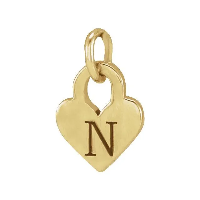 14K Yellow Gold 79x49 mm Engravable Heart Pendant TreasureFineJewelers Necklaces