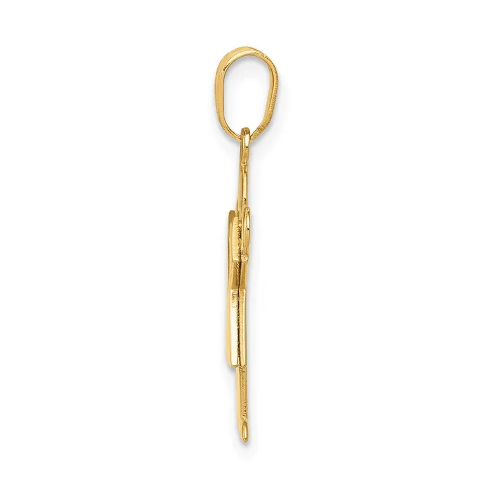 14k Yellow Gold Girl Charm TreasureFineJewelers Charm Necklaces