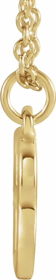 14K Yellow Gold Initial B Dangle 16 Necklace TreasureFineJewelers Necklaces