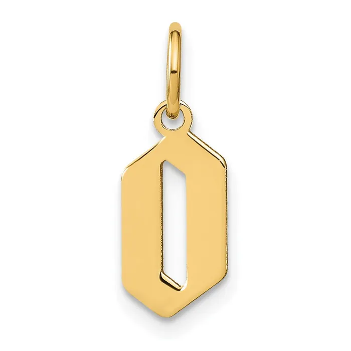 14k Yellow Gold Letter O Initial Pendant TreasureFineJewelers Necklaces