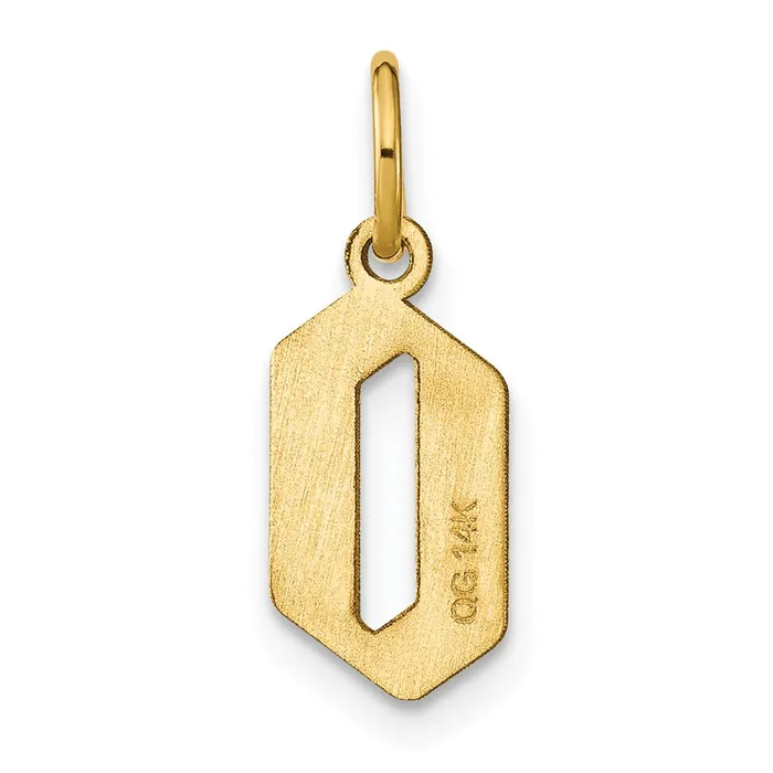 14k Yellow Gold Letter O Initial Pendant TreasureFineJewelers Necklaces