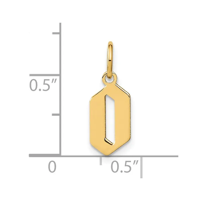 14k Yellow Gold Letter O Initial Pendant TreasureFineJewelers Necklaces
