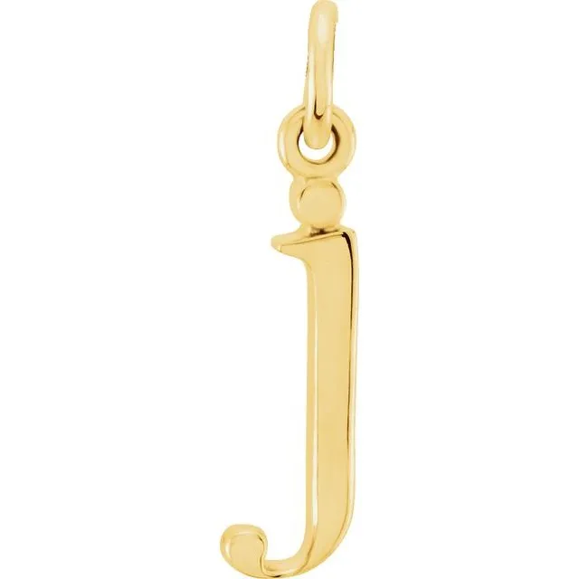 14K Yellow Gold Lowercase Initial J Pendant TreasureFineJewelers Necklaces 14K Yellow Gold Lowercase Initial J Pendant TreasureFineJewelers Necklaces