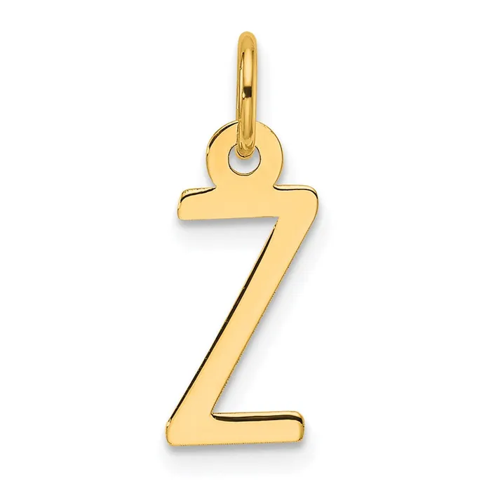 14k Yellow Gold Slanted Block Letter Z Initial Charm TreasureFineJewelers Charm Necklaces 14k Yellow Gold Slanted Block Letter Z Initial Charm TreasureFineJewelers Charm Necklaces