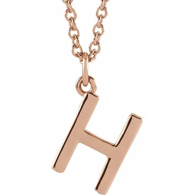 18K Rose GoldPlated Sterling Silver Initial H Dangle 16 Necklace TreasureFineJewelers Necklaces 18K Rose GoldPlated Sterling Silver Initial H Dangle 16 Necklace TreasureFineJewelers Necklaces