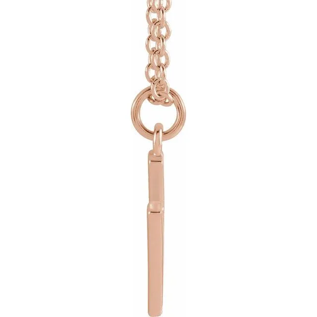 18K Rose GoldPlated Sterling Silver Initial H Dangle 16 Necklace TreasureFineJewelers Necklaces