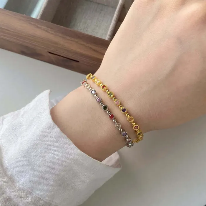 Bracelets Trendolla Jewelry S925 Sterling Silver Rainbow Tennis Bracelet