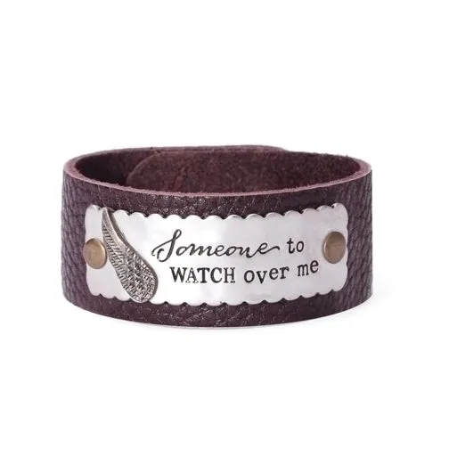 Catholic Gifts Canada Bracelets Leather Watch Over Me Bracelet