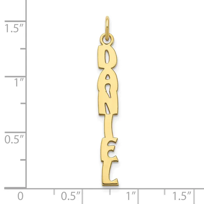 Charm Necklaces 10K Hobo Extra Font Name Plate Charm TreasureFineJewelers