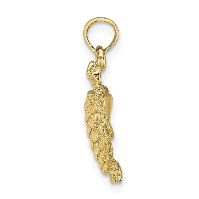Charm Necklaces 10K Textured Sea Turtle Charm TreasureFineJewelers