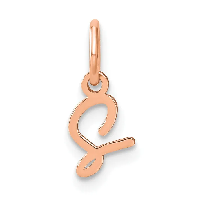 Charm Necklaces 14k Rose Gold Upper case Letter S Initial Charm TreasureFineJewelers Charm Necklaces 14k Rose Gold Upper case Letter S Initial Charm TreasureFineJewelers